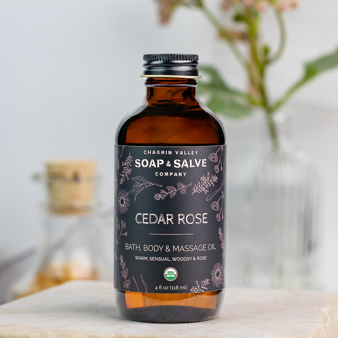 Bath & Body Oil: Cedar Rose