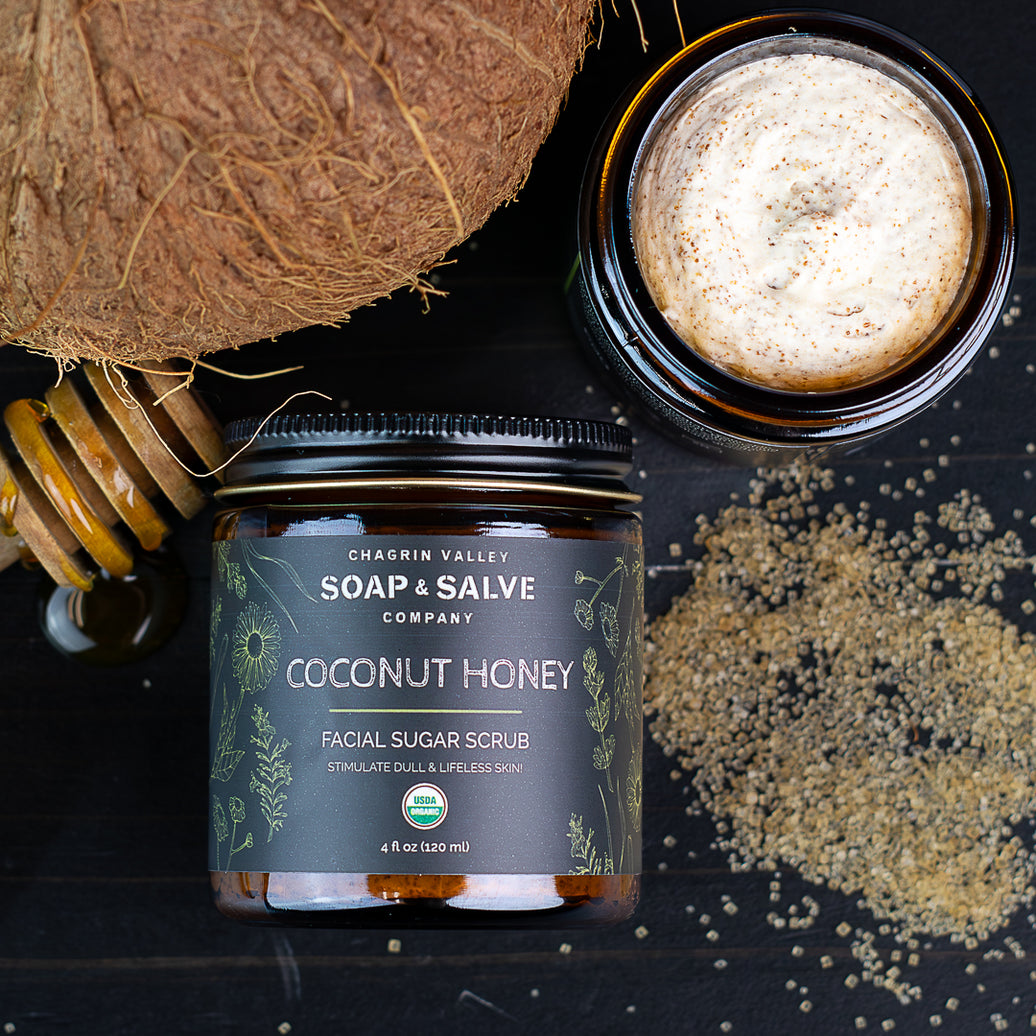 Organic Coconut and Honey Facial Sugar Scrub