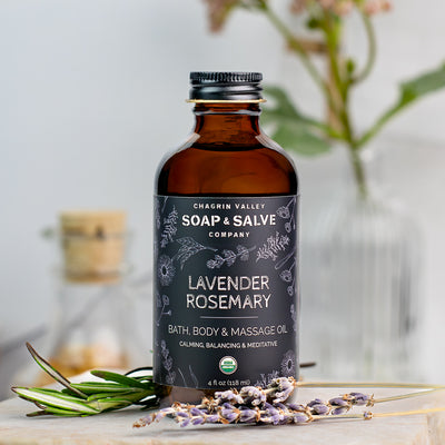 Organic Massage Oil - Lavender Rosemary