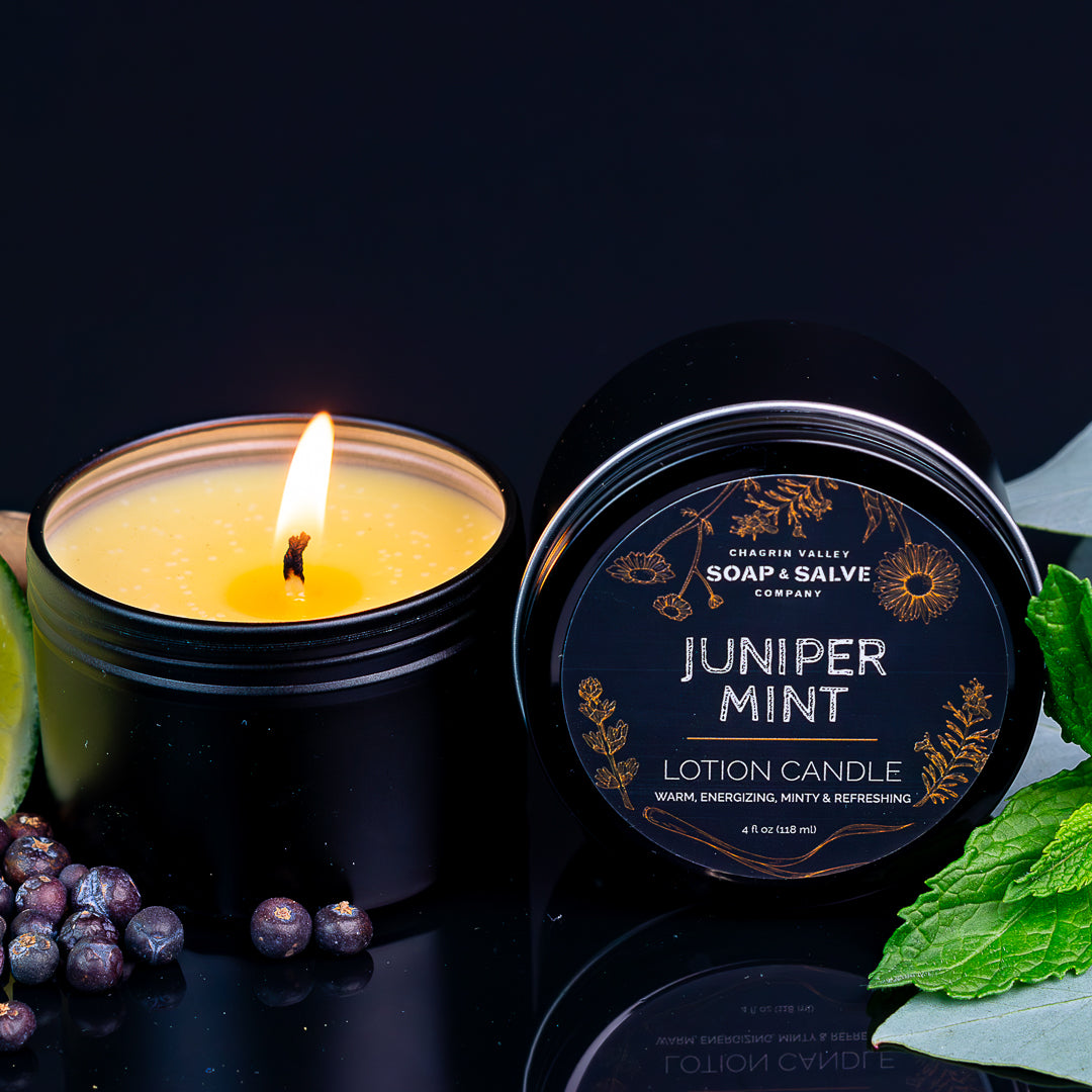 Body & Massage Candle: Juniper Mint
