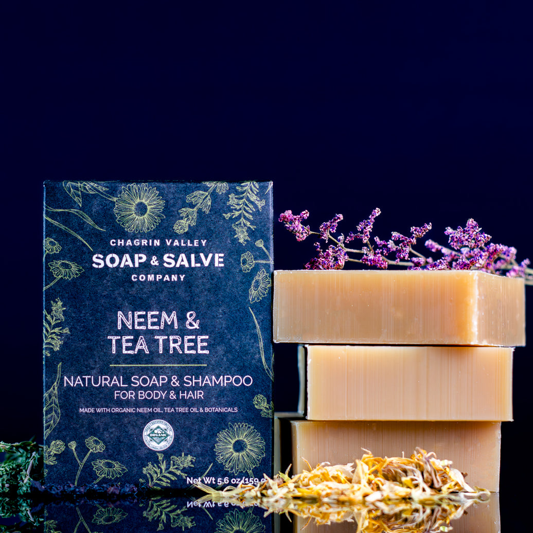 Organic Neem and Tea Tree Soap and Shampoo Bar