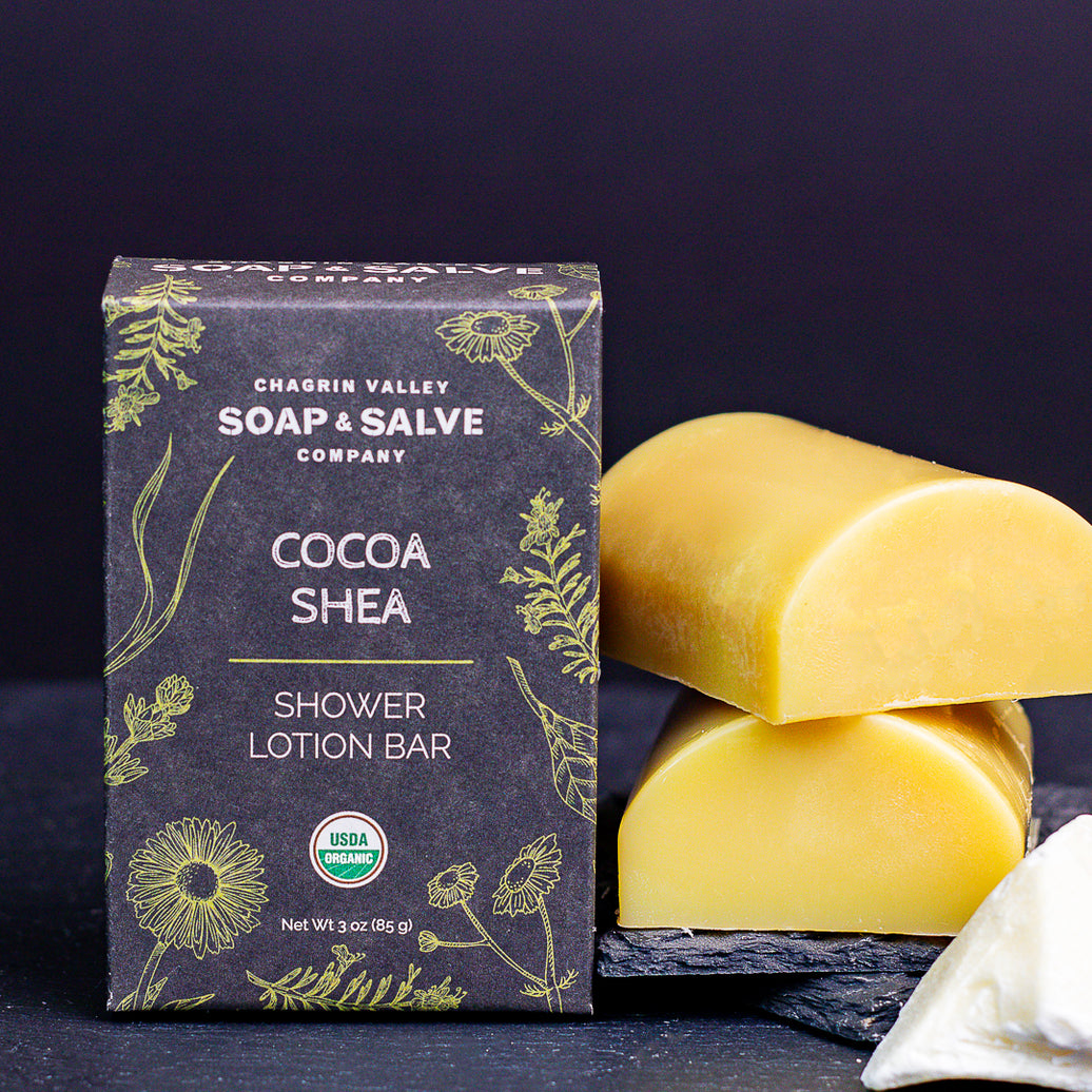 Organic Cocoa Shea Shower Lotion Bar