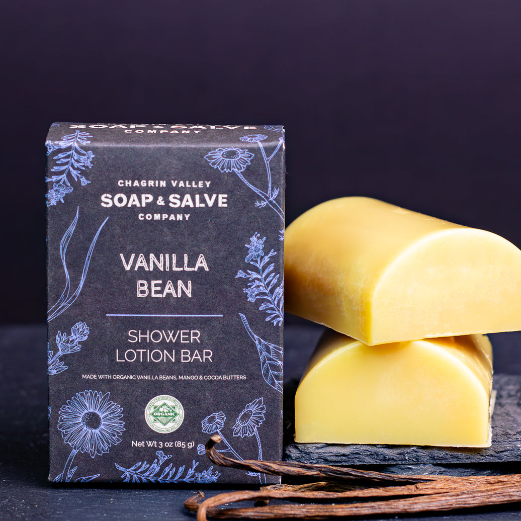 Organic Vanilla Bean Shower Lotion Bar