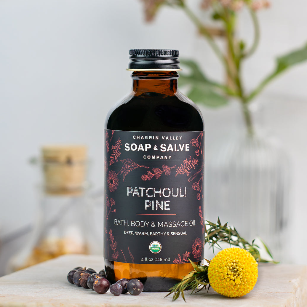 Organic Massage Oil - Patchouli Pine